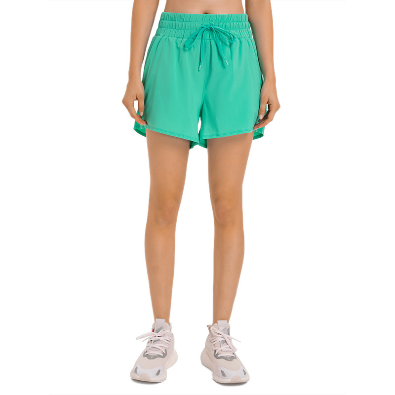 Women Excercise Athletic Shorts With Pocket and Strings