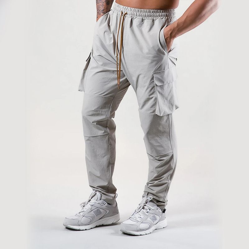 Custom Men Breathable Sports Leggings For Workout Trend Cargo Pants