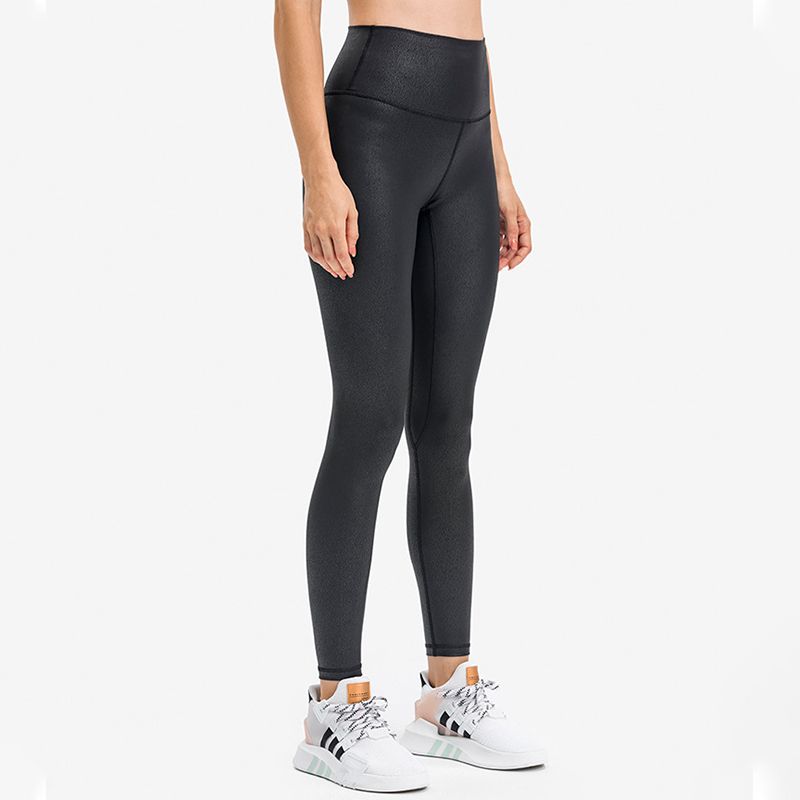 Custom Wholesale Athletic Wear High Waisted Shining Bronzing Yoga Pants