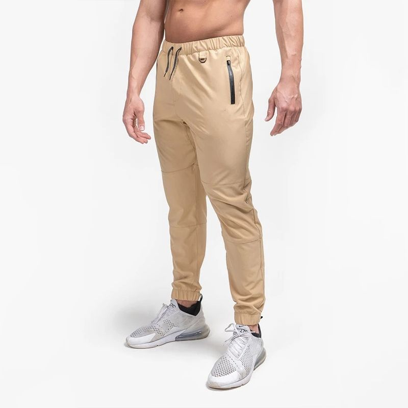 Custom Men Jogger Running Pants With Zipper Pockets
