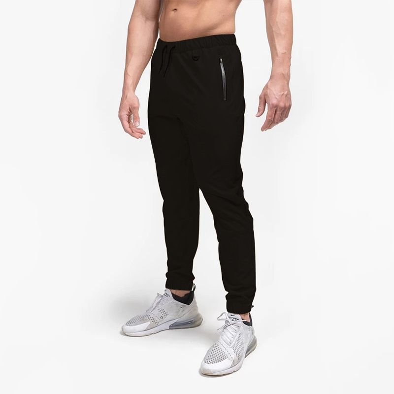 Custom Men Jogger Running Pants With Zipper Pockets