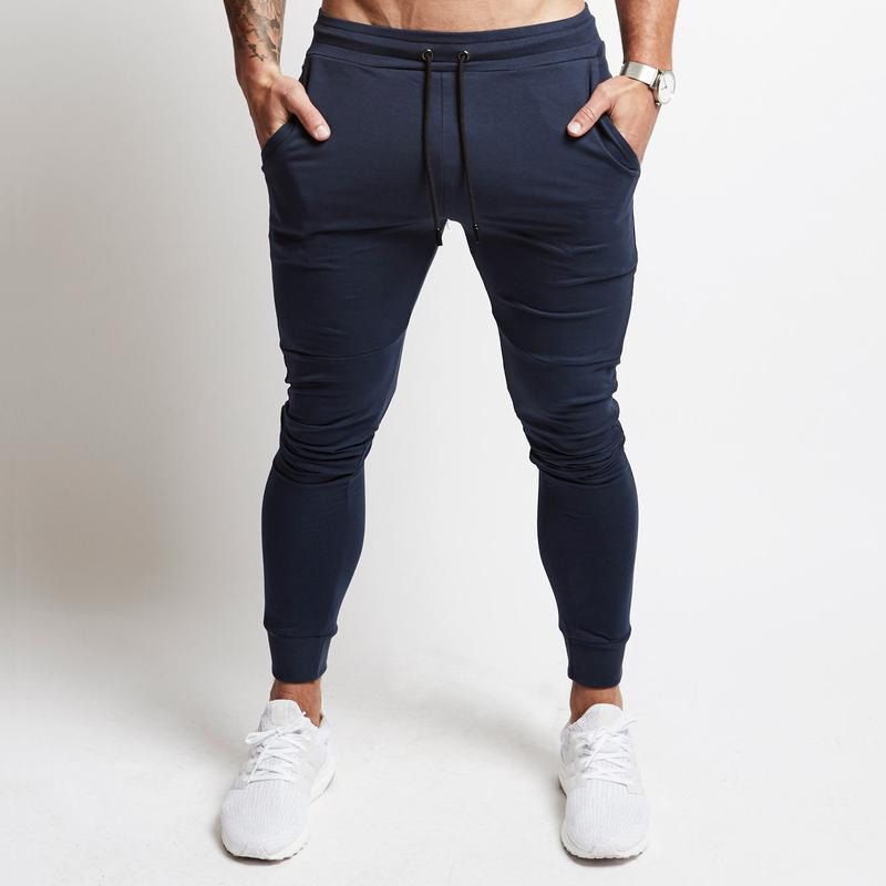 Custom Navy Sports Leggings With Drawcord L Fitness Tights China