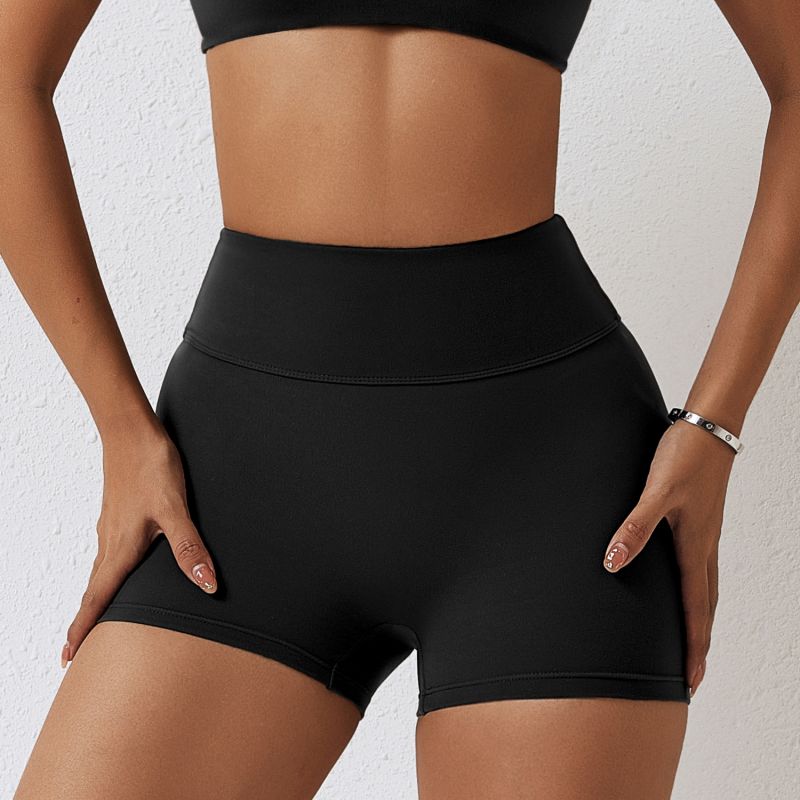 High Waist Gym Shorts Without Embarrassing Lines Double Sided Brushed Yoga Shorts
