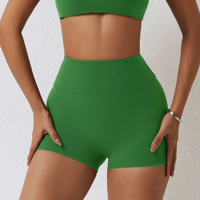 High Waist Gym Shorts Without Embarrassing Lines Double Sided Brushed Yoga Shorts