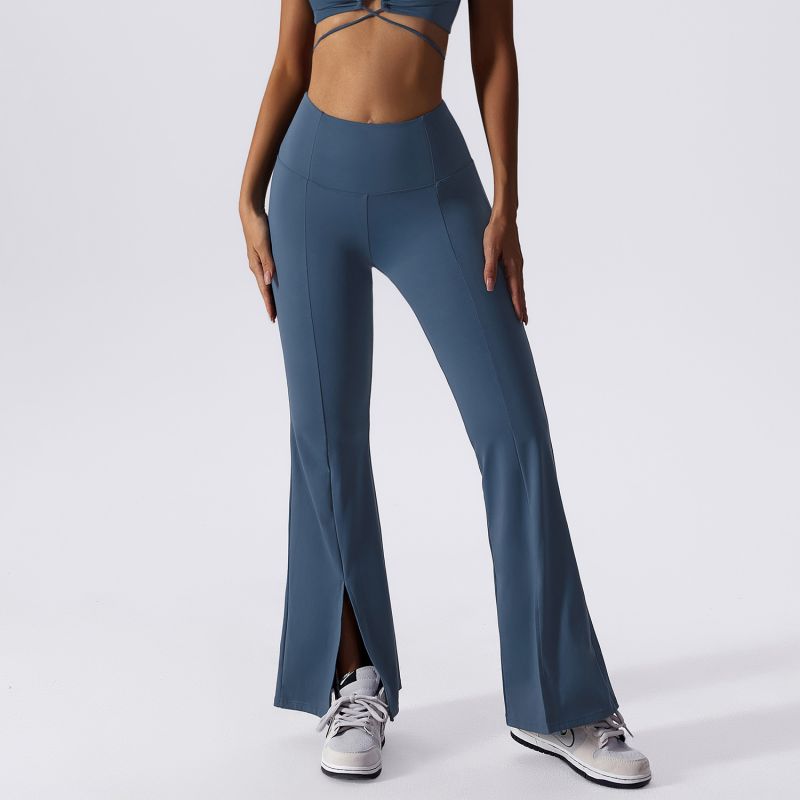 Nude Wide-leg Hip-lifting High-waist Sports Yoga Pants