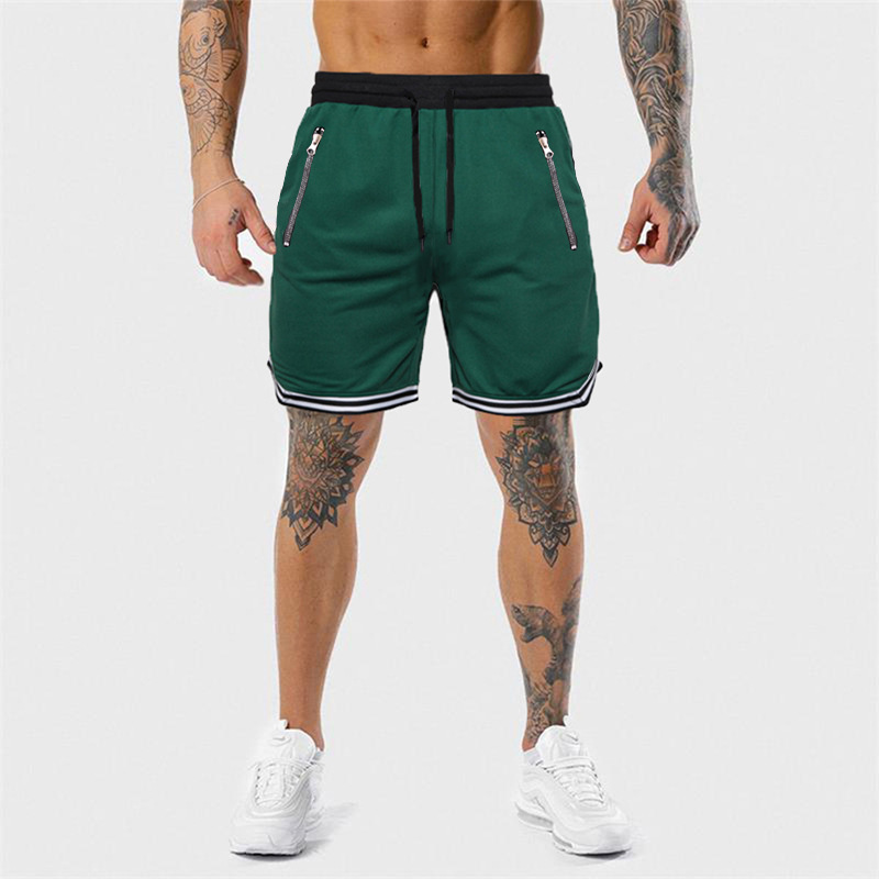 Men's Quick-Dry Loose-Fit Running Training Shorts Showcasing Muscular Physique