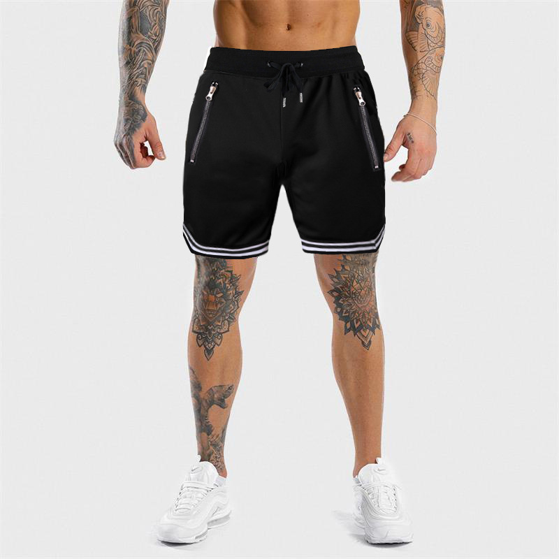 Men's Quick-Dry Loose-Fit Running Training Shorts Showcasing Muscular Physique
