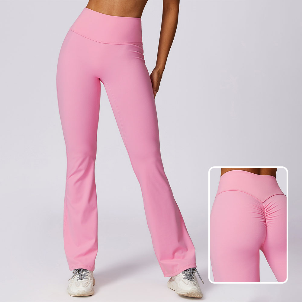 European and American Style High-Waisted Flared Yoga Pants for a Sculpted Look Ideal for Dance and Casual Wear