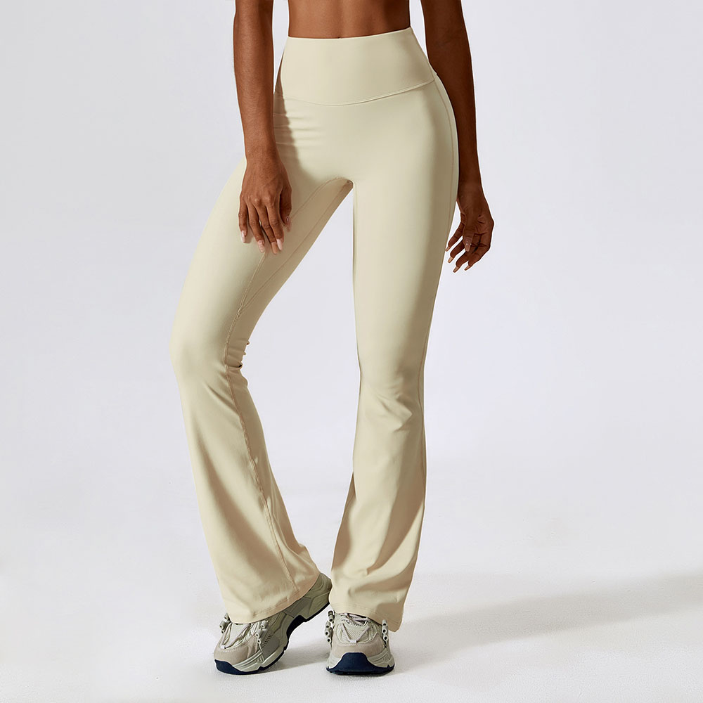 European and American Style High-Waisted Flared Yoga Pants for a Sculpted Look Ideal for Dance and Casual Wear