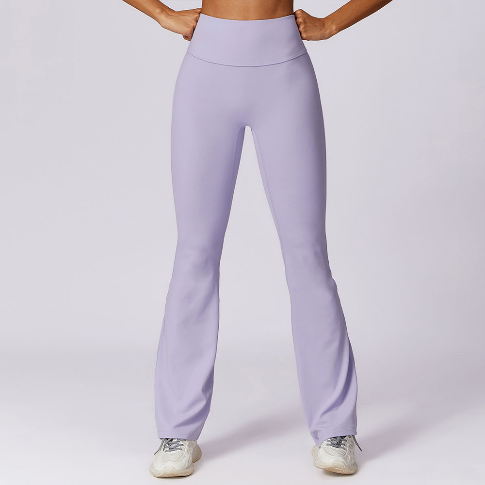 European and American Style High-Waisted Flared Yoga Pants for a Sculpted Look Ideal for Dance and Casual Wear