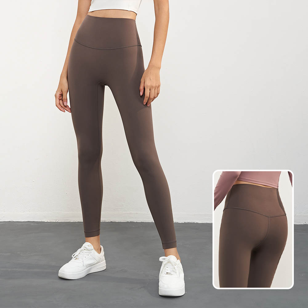 Thickened Fleece Autumn/Winter Naked Sensation Yoga Pants for Women High-Waisted Fleece-Lined Compression Leggings for Peach Lift and Fitness