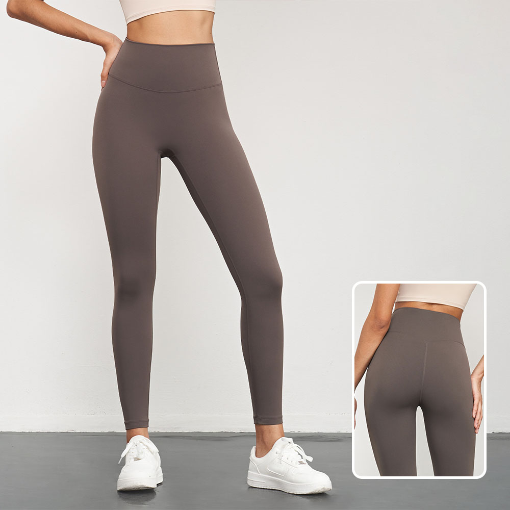 Bare Sensation Antimicrobial Yoga Pants for Women Autumn Long High-Waisted Leggings for Butt Lifting and Outdoor Fitness