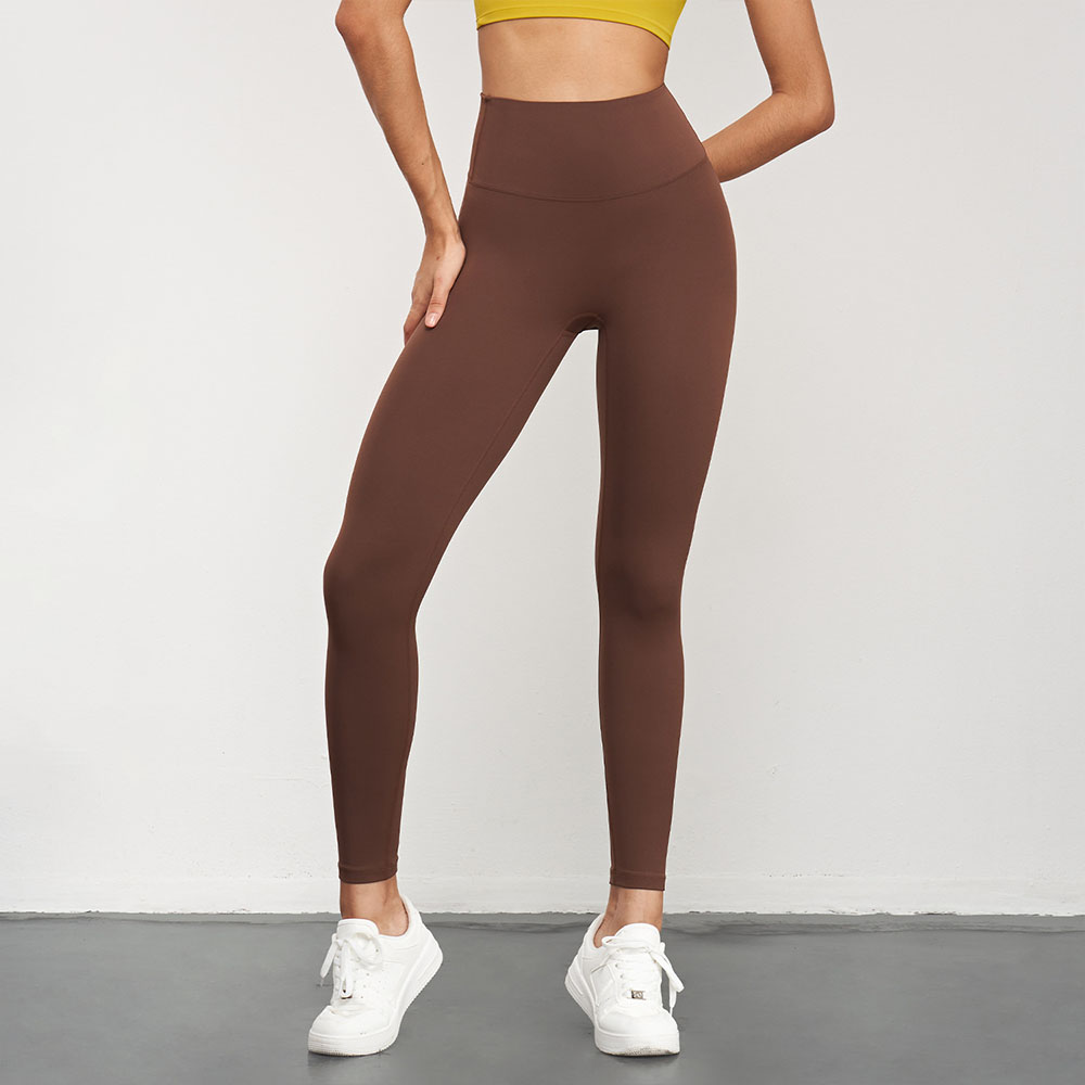 Bare Sensation Antimicrobial Yoga Pants for Women Autumn Long High-Waisted Leggings for Butt Lifting and Outdoor Fitness