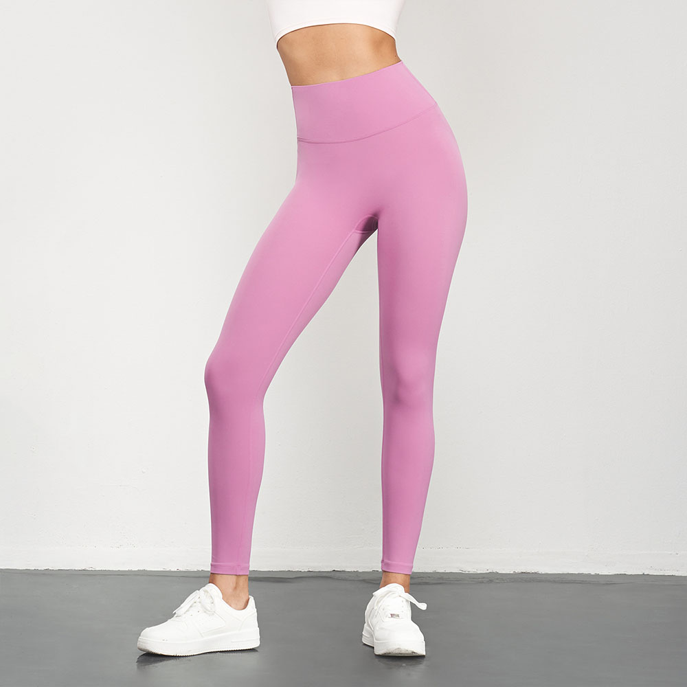 Bare Sensation Antimicrobial Yoga Pants for Women Autumn Long High-Waisted Leggings for Butt Lifting and Outdoor Fitness