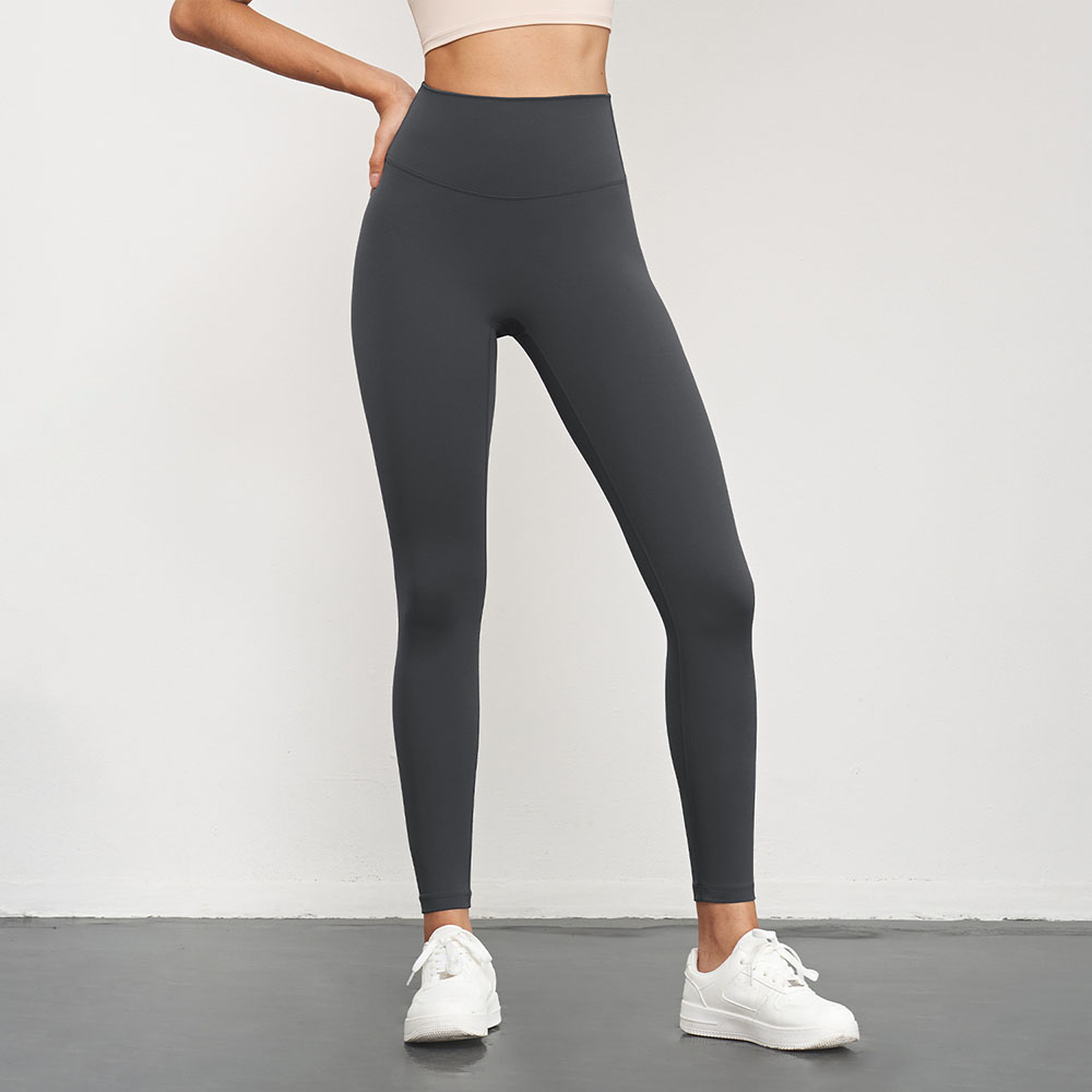 Bare Sensation Antimicrobial Yoga Pants for Women Autumn Long High-Waisted Leggings for Butt Lifting and Outdoor Fitness