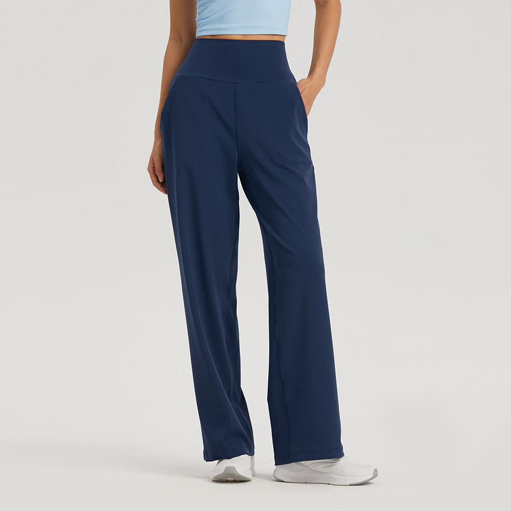 Naked Sensation High-Waisted Yoga Wide Leg Pants for Women Elevate Petite Figures with a Flowy Silhouette and Breathable Comfort