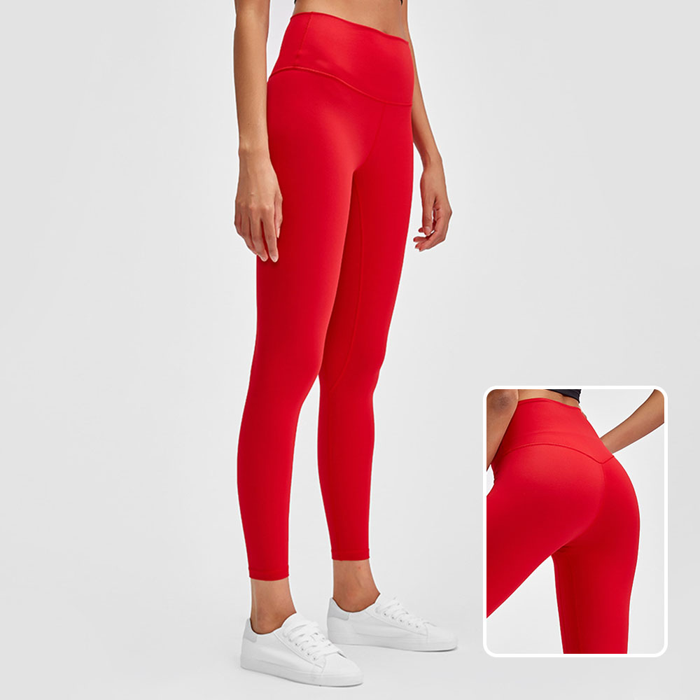 New Skin-Friendly Naked Sensation Yoga Pants for Women High-Waisted Butt-Lifting Running Compression Leggings for Fitness