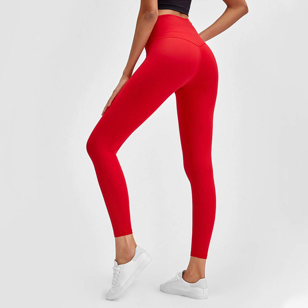 New Skin-Friendly Naked Sensation Yoga Pants for Women High-Waisted Butt-Lifting Running Compression Leggings for Fitness