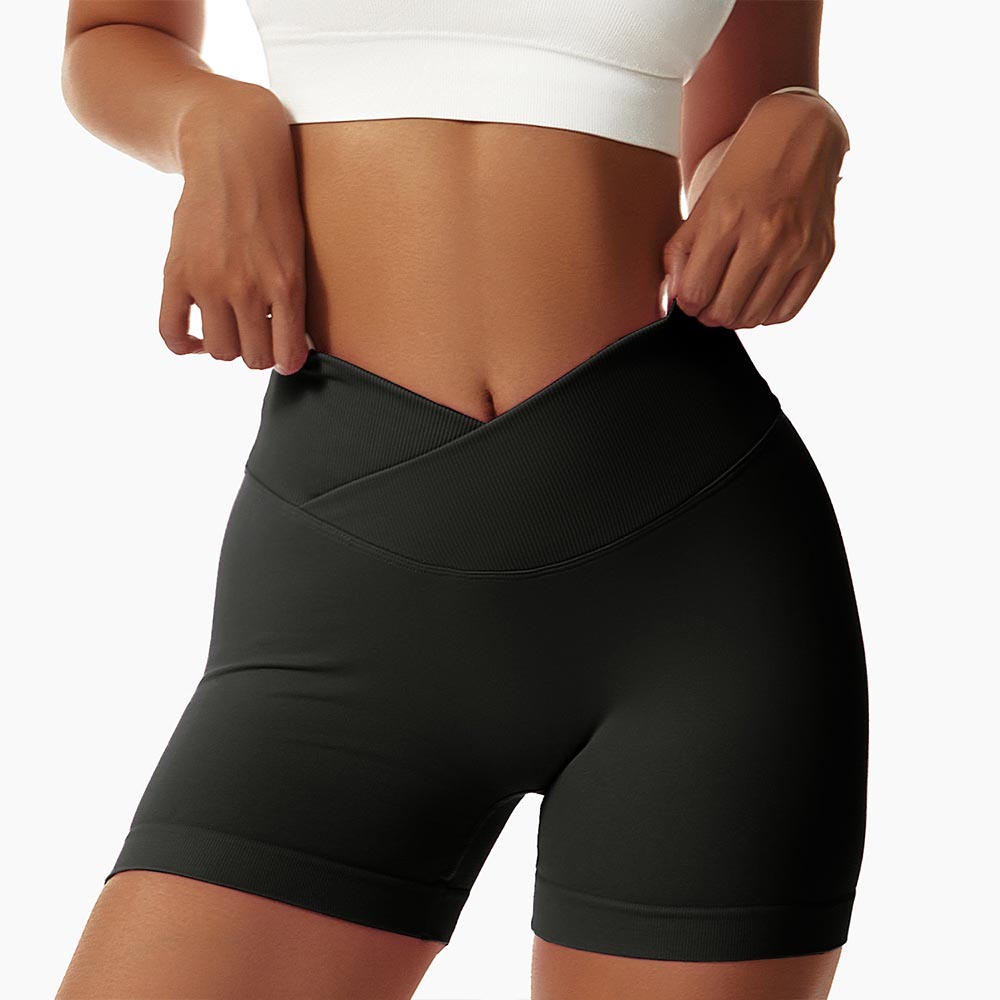 Peach Lift European and American Yoga Shorts High-Waisted Elastic Running Fitness Shorts Seamless Compression Sports Shorts for Women