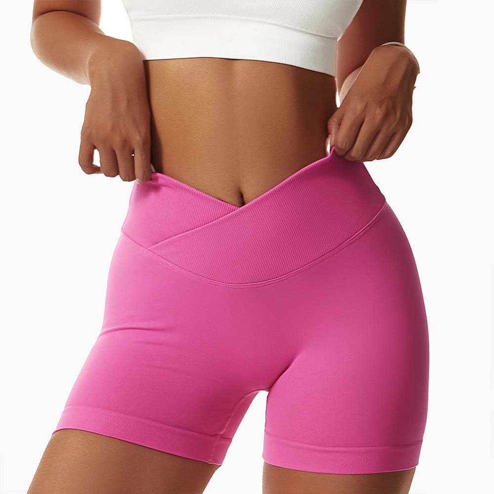 Peach Lift European and American Yoga Shorts High-Waisted Elastic Running Fitness Shorts Seamless Compression Sports Shorts for Women
