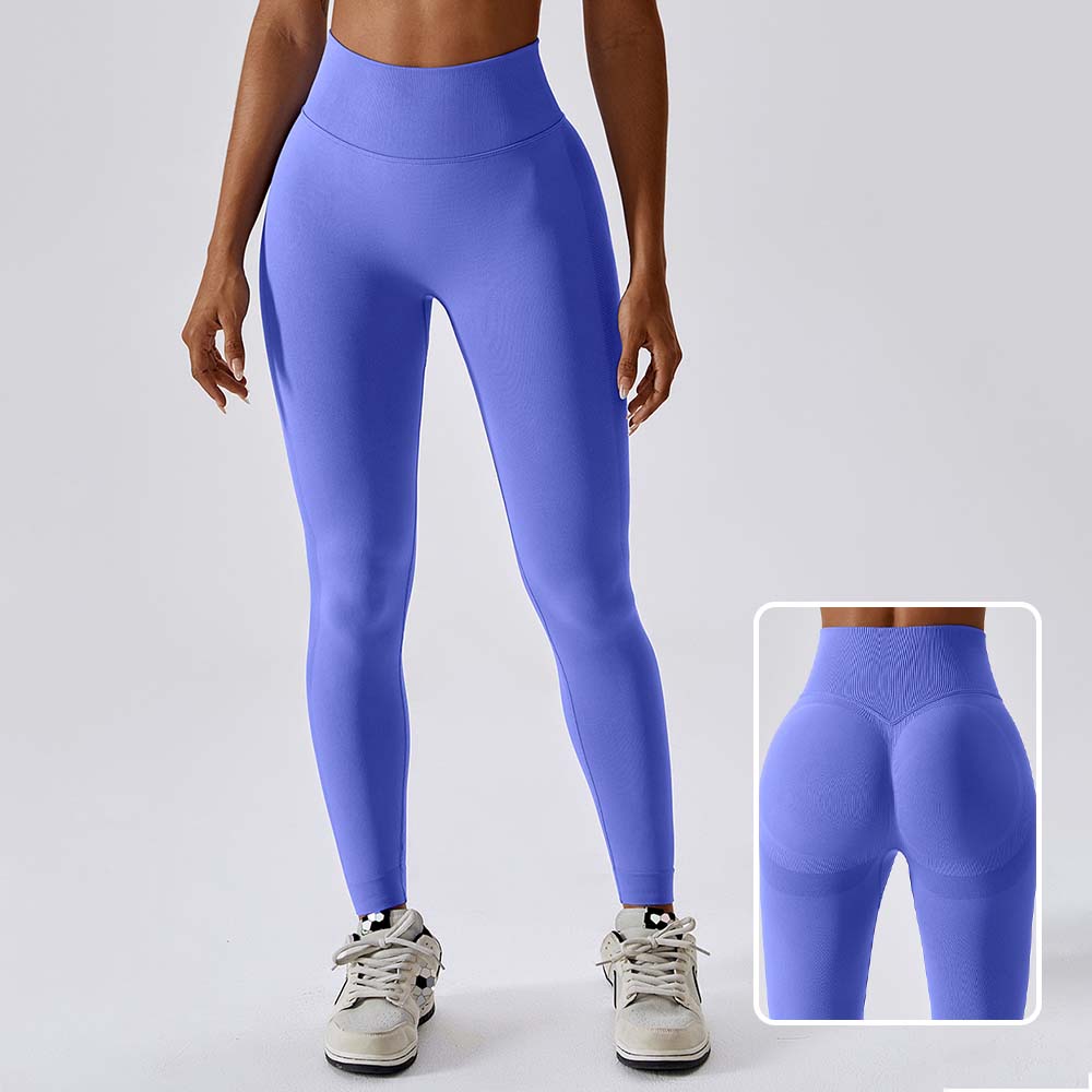 Butt-Lifting Seamless Fitness Leggings for Women High-Waisted Tummy Control Yoga Pants Compression Long Pants for Cycling and Running