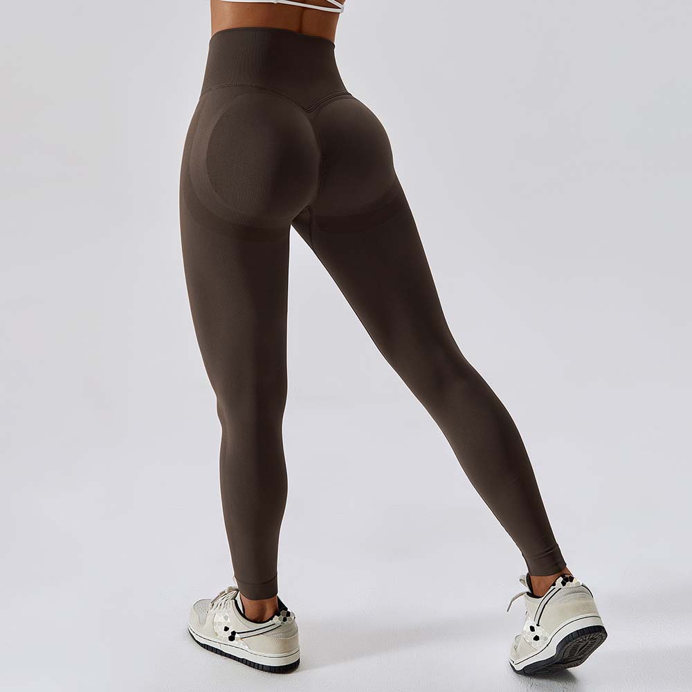 Butt-Lifting Seamless Fitness Leggings for Women High-Waisted Tummy Control Yoga Pants Compression Long Pants for Cycling and Running