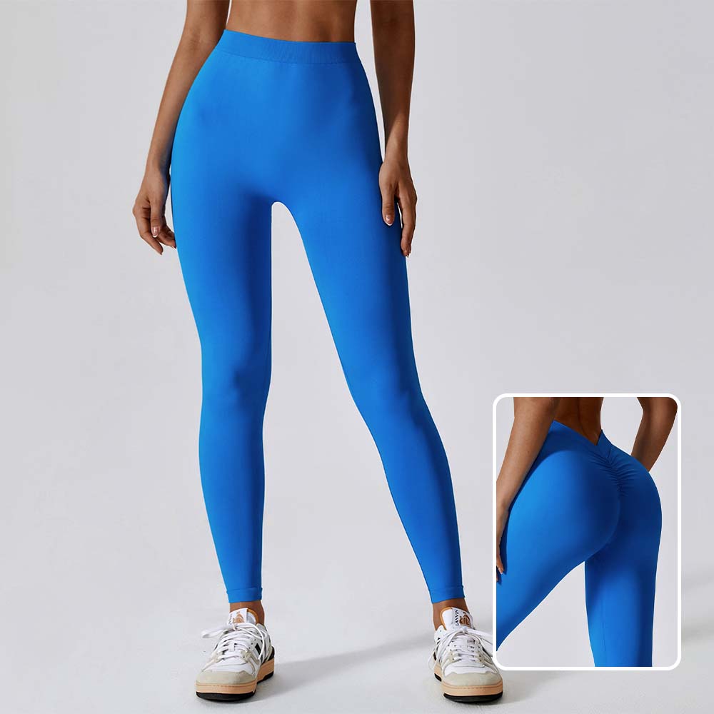 Peach Lift Yoga Pants with V-Waist Tummy Control Running Fitness Compression Leggings