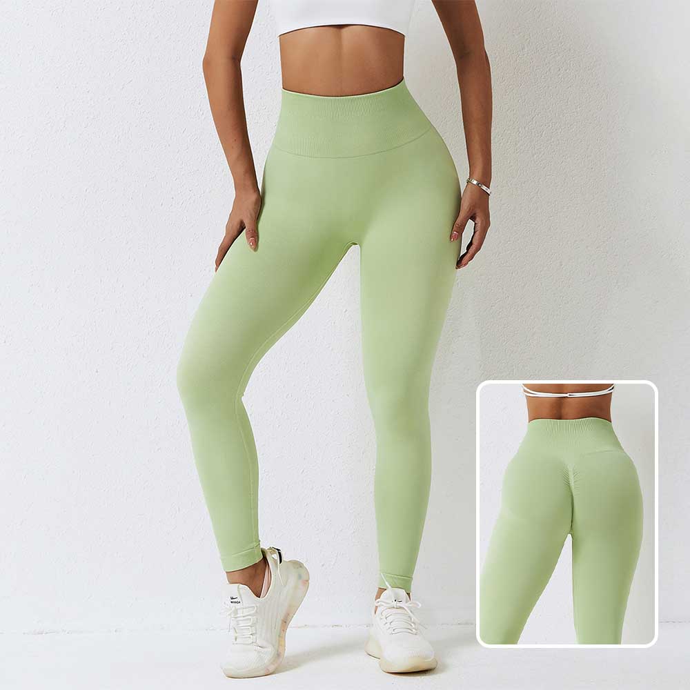 Seamless Yoga Leggings for Women High-Waisted Tummy Control Running Fitness Pants with Peach Lift