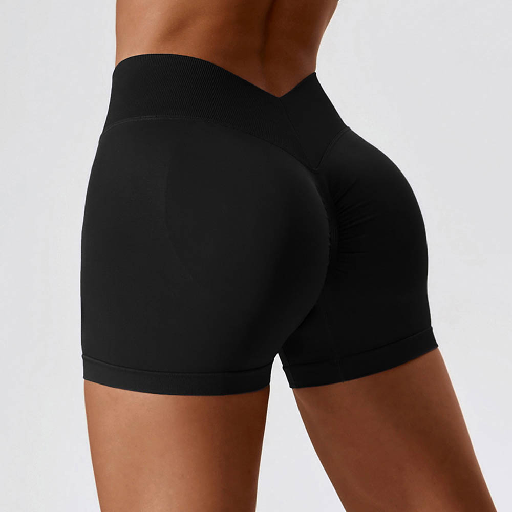 Seamless High-Waisted Yoga Shorts for Tummy Control and Butt-Lifting Outerwear Running Workout Shorts