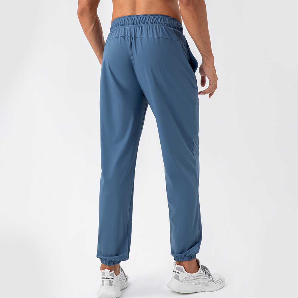 Nylon Cool Comfort Men's Loose Sports Pants - Quick-Dry Elastic Outdoor Casual Running Fitness Pants