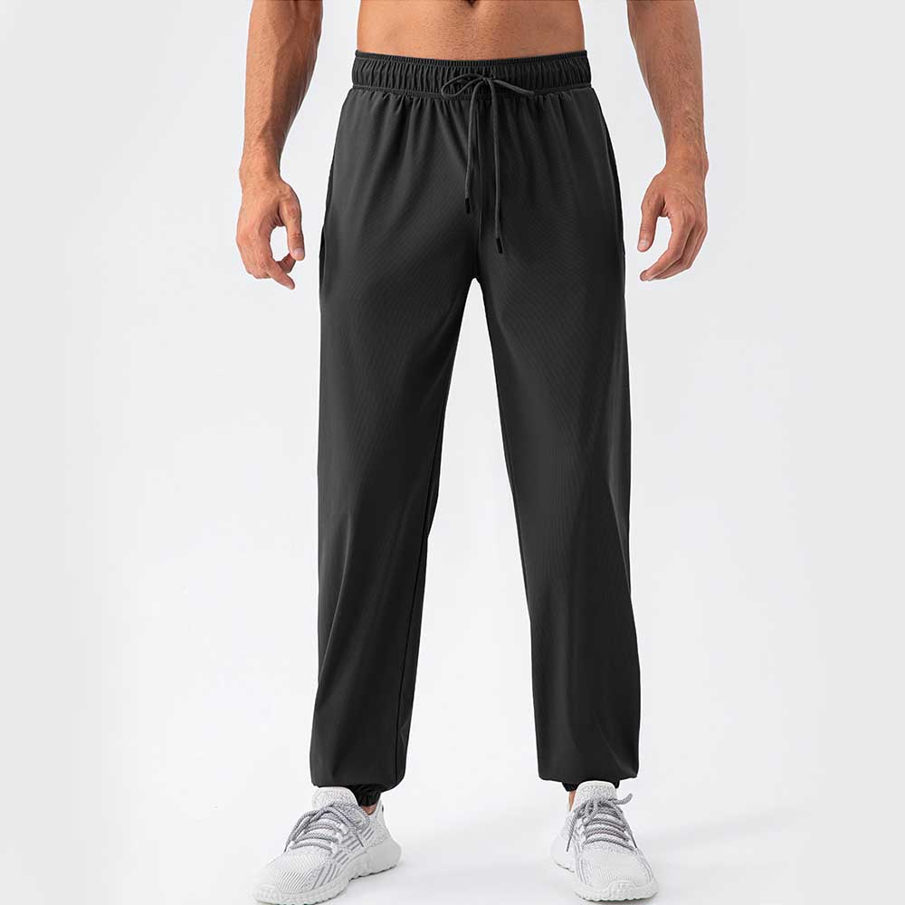 Nylon Cool Comfort Men's Loose Sports Pants - Quick-Dry Elastic Outdoor Casual Running Fitness Pants