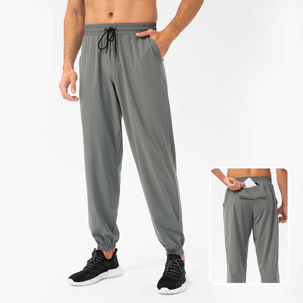 Men's Loose Fit Jogger Pants - Elastic Breathable Fitness Training Running Pants with Drawstring