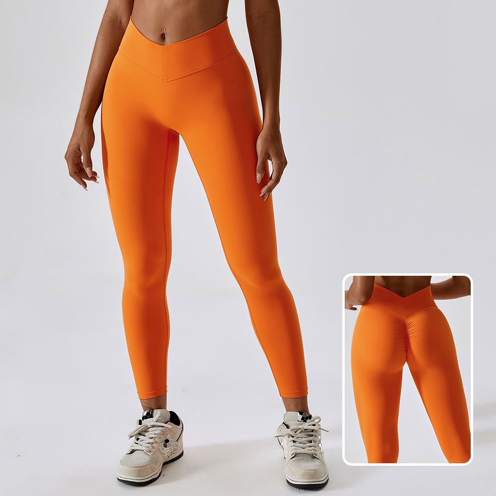 Shaping High Waist Cycling Running Fitness Pants - Butt-Lifting Bare Sensation Yoga Training Leggings