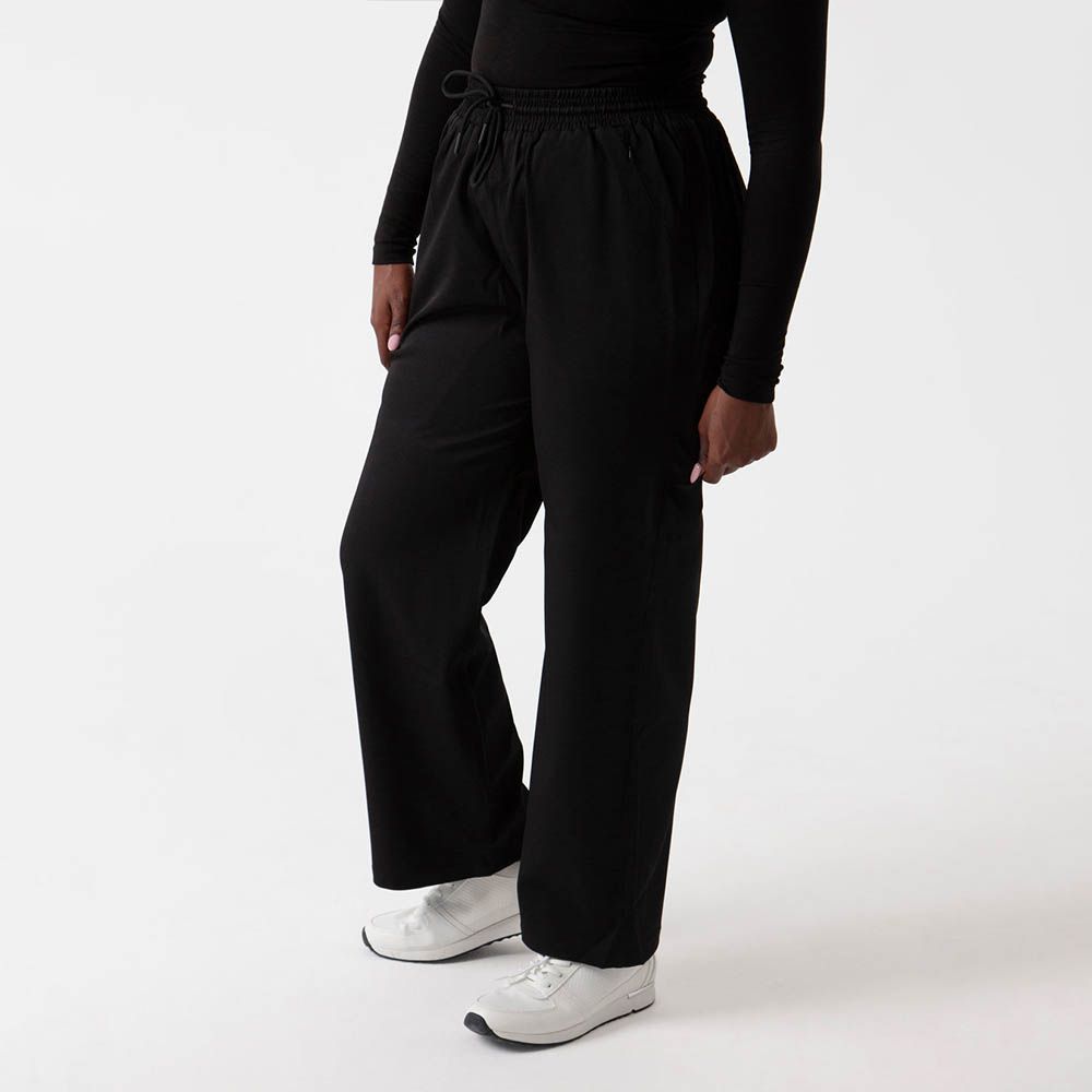 Wide Fit Joggers With Zipper Pocket