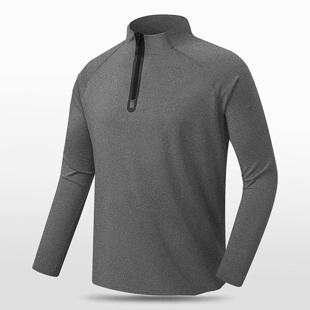 Men Half-Zip Training Shirt - Thermal & Breathable Workout Top For Gym/Running/Basketball