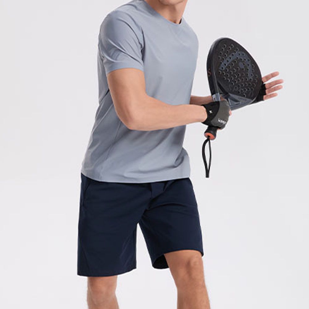 Men Ice Silk T-Shirt - Loose Fit Seamless Big Size Casual Sport Top With Cooling & Quick-Dry