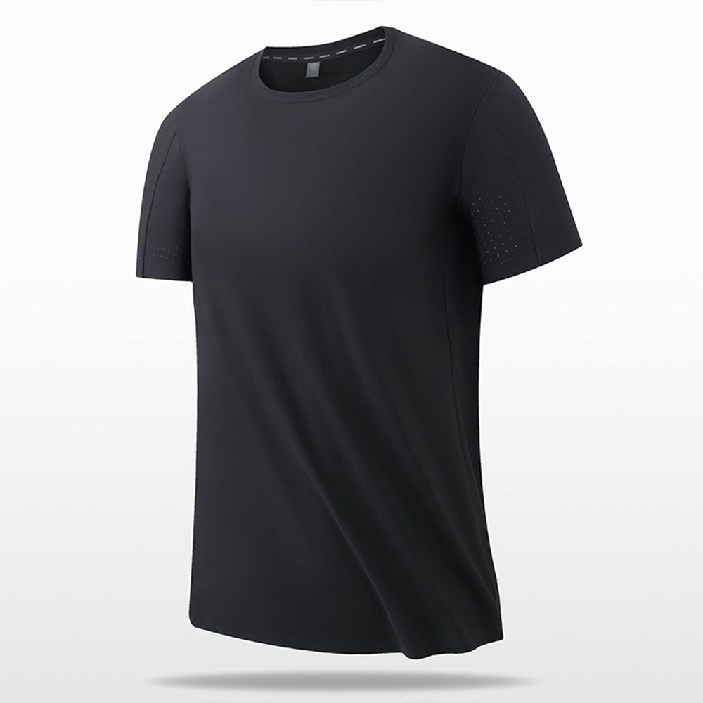 Men Ice Silk T-Shirt - Loose Fit Seamless Big Size Casual Sport Top With Cooling & Quick-Dry