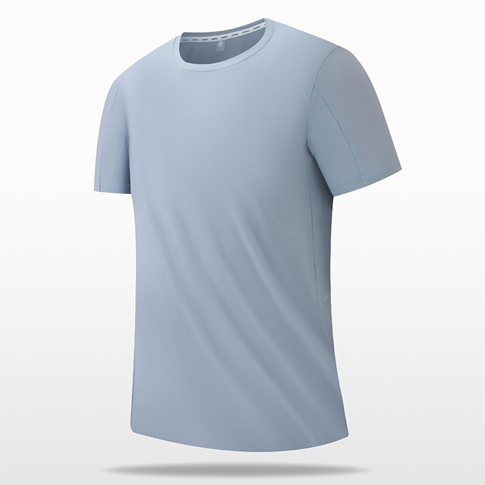 Men Ice Silk T-Shirt - Loose Fit Seamless Big Size Casual Sport Top With Cooling & Quick-Dry
