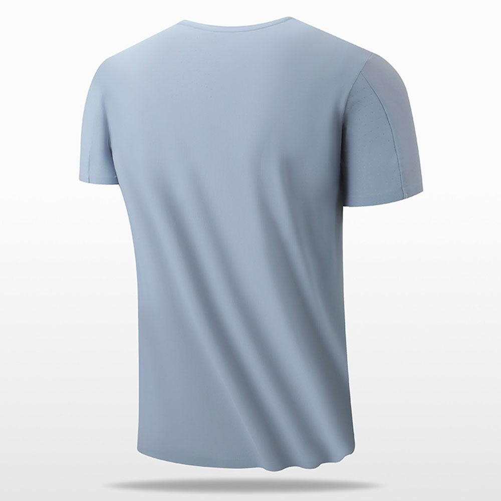 Men Ice Silk T-Shirt - Loose Fit Seamless Big Size Casual Sport Top With Cooling & Quick-Dry