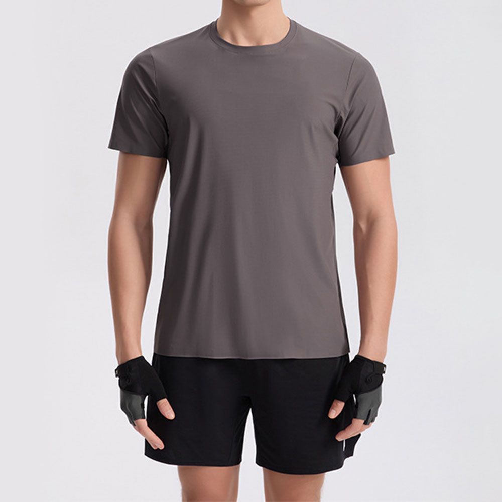 Men Ice Silk Cooling T-Shirt - Loose Fit Big Size Seamless Quick-Dry Sport Casual Top