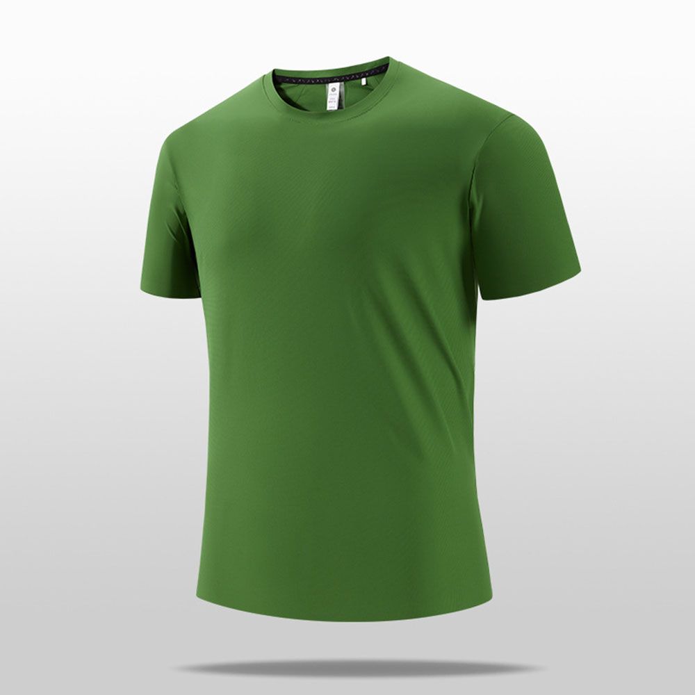 Men Ice Silk Cooling T-Shirt - Loose Fit Big Size Seamless Quick-Dry Sport Casual Top