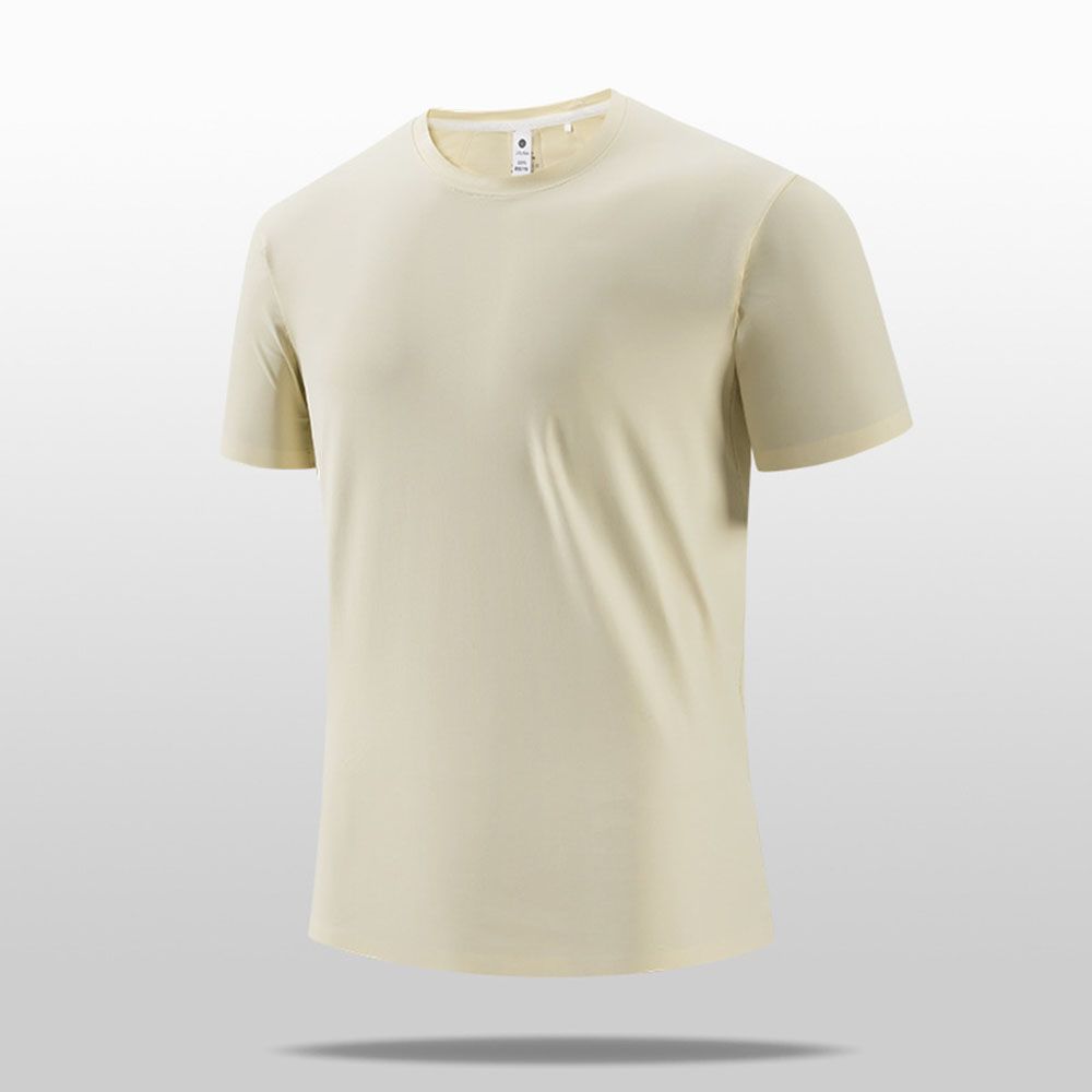 Men Ice Silk Cooling T-Shirt - Loose Fit Big Size Seamless Quick-Dry Sport Casual Top