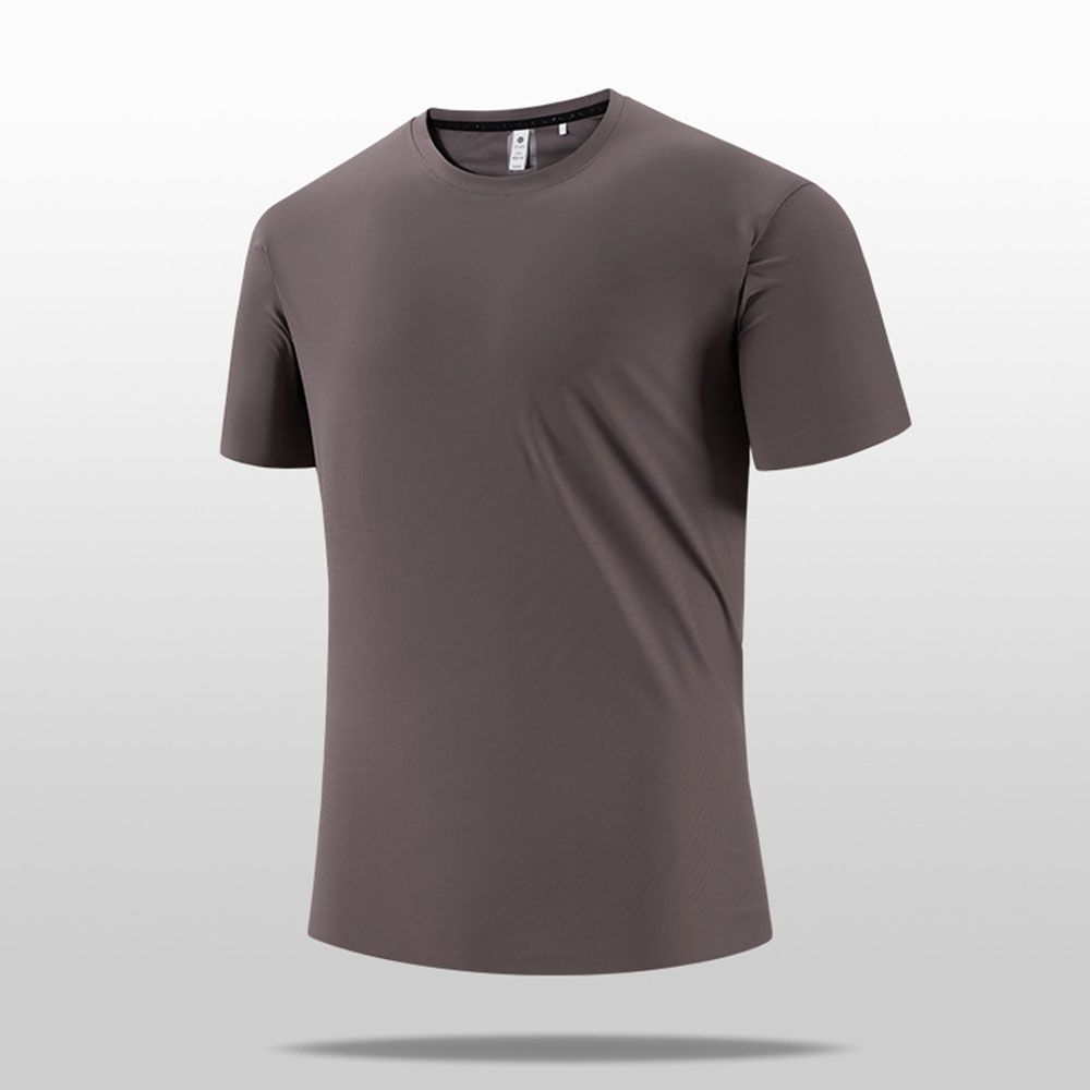 Men Ice Silk Cooling T-Shirt - Loose Fit Big Size Seamless Quick-Dry Sport Casual Top