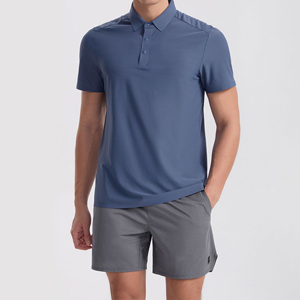 Luxury-Dup Business Polo - Premium Men Stand Collar Quick-Dry Top For Golf/Work/Casual