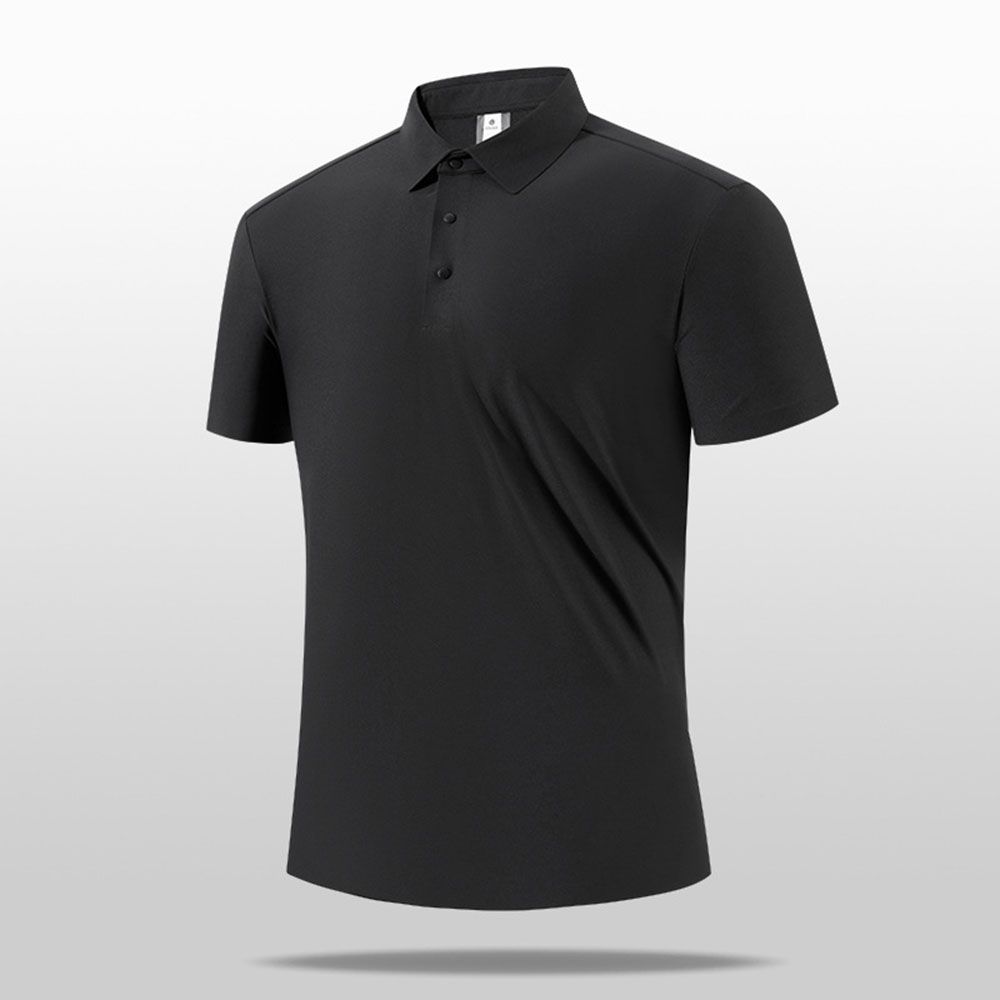 Luxury-Dup Business Polo - Premium Men Stand Collar Quick-Dry Top For Golf/Work/Casual