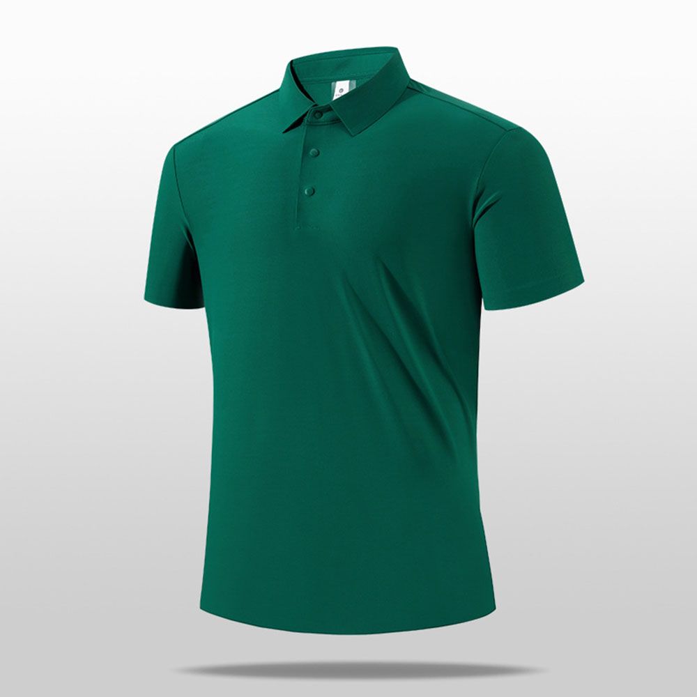 Luxury-Dup Business Polo - Premium Men Stand Collar Quick-Dry Top For Golf/Work/Casual