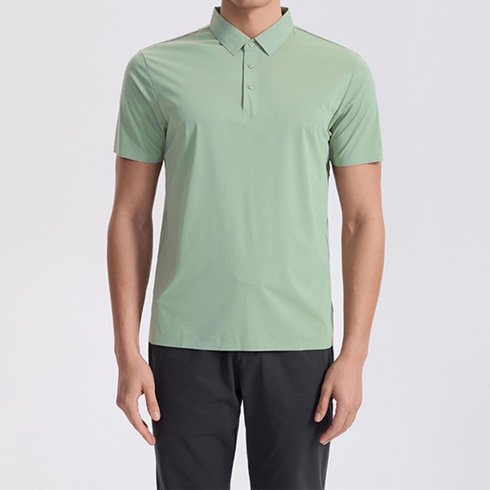 Men Business Cooling Polo - Skin-Friendly Collar Seamless Bonded Breathable Short Sleeve