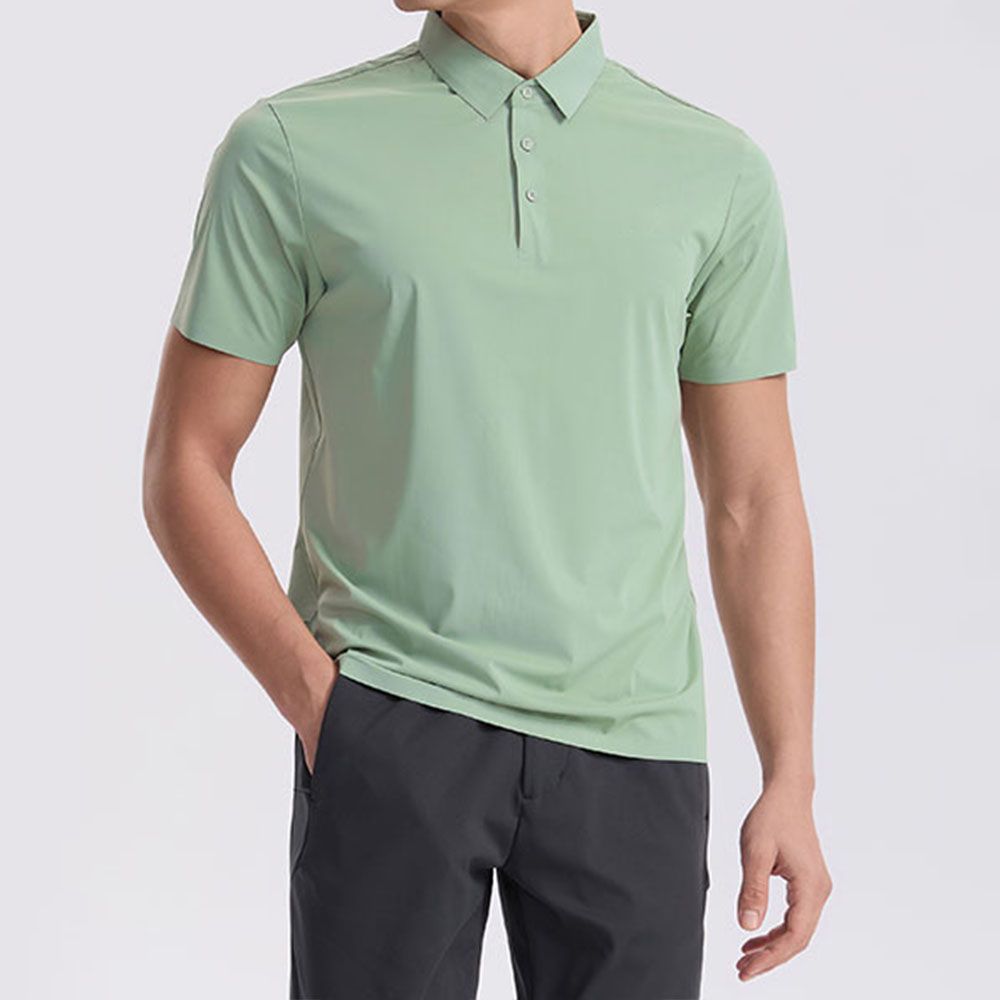 Men Business Cooling Polo - Skin-Friendly Collar Seamless Bonded Breathable Short Sleeve