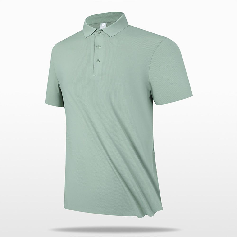 Men Business Cooling Polo - Skin-Friendly Collar Seamless Bonded Breathable Short Sleeve