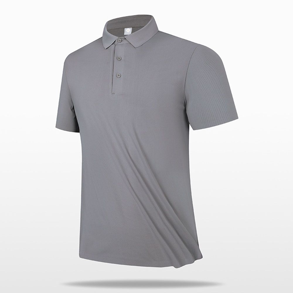 Men Business Cooling Polo - Skin-Friendly Collar Seamless Bonded Breathable Short Sleeve